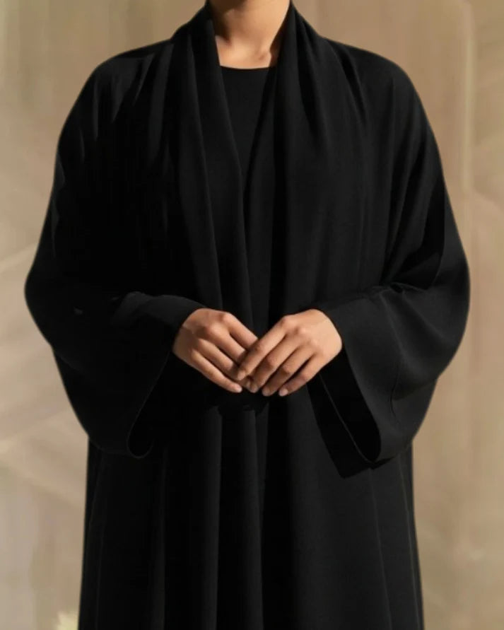 Layali Classic Black Abaya | Timeless Modest Elegance