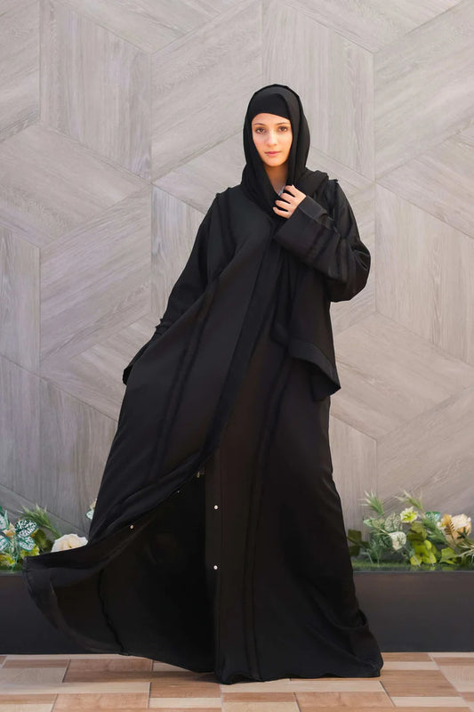 Graceful Harmony Black Abaya