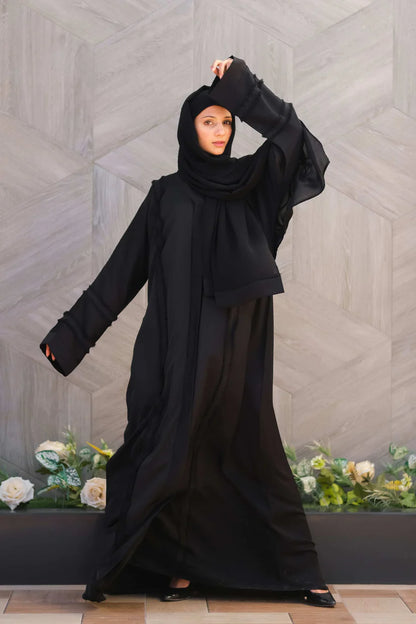 Graceful Harmony Black Abaya