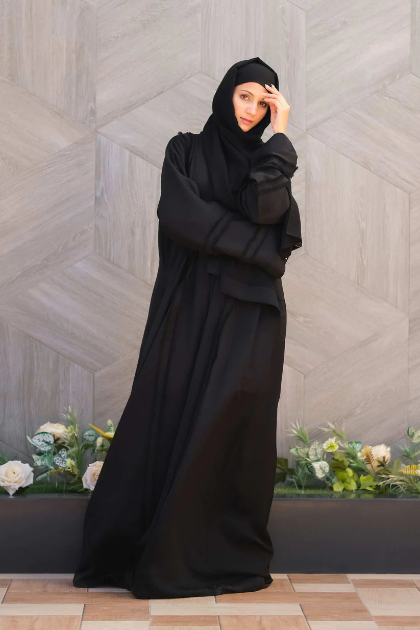 Graceful Harmony Black Abaya